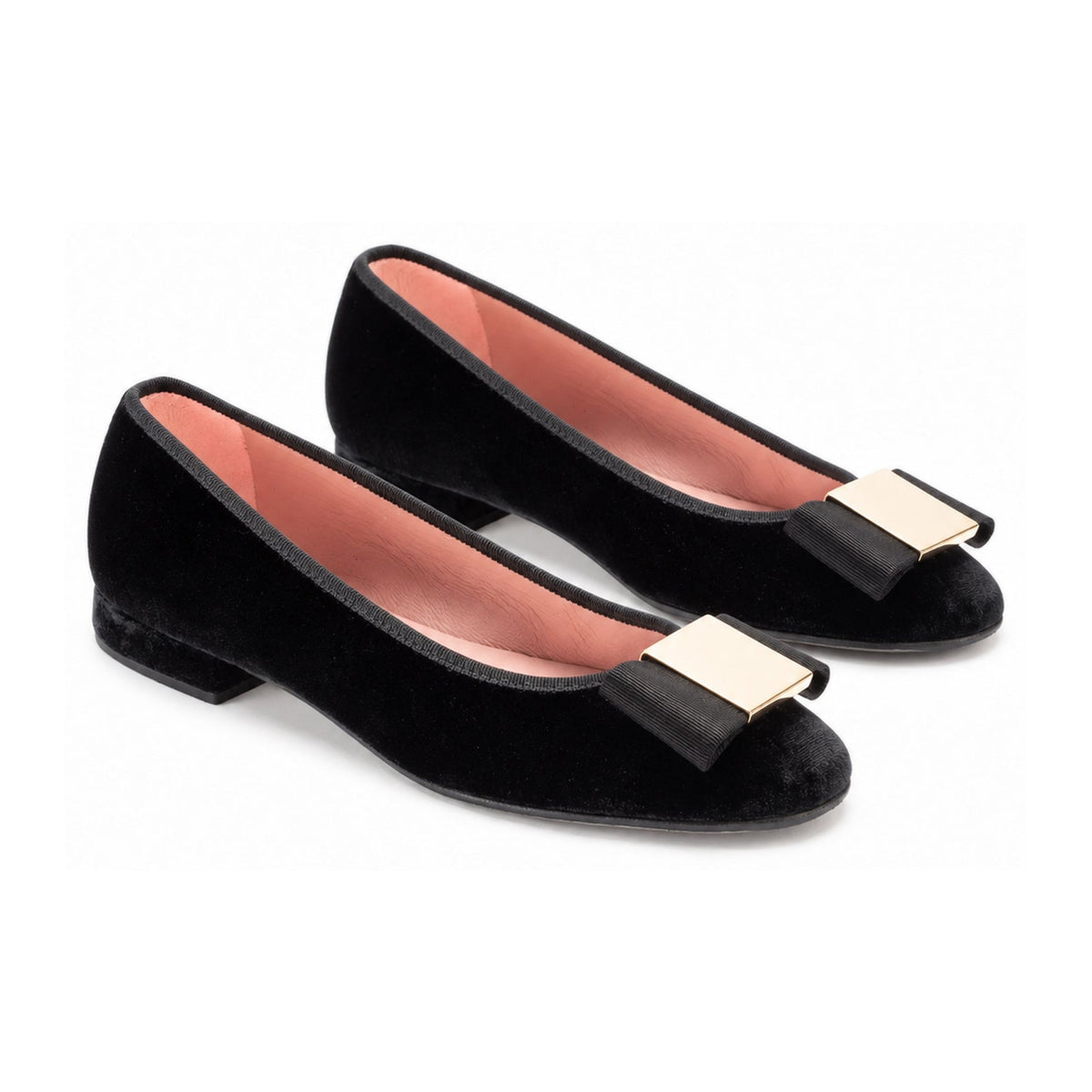 Black Velvet Flats for Teen/Women by Pretty Ballerinas