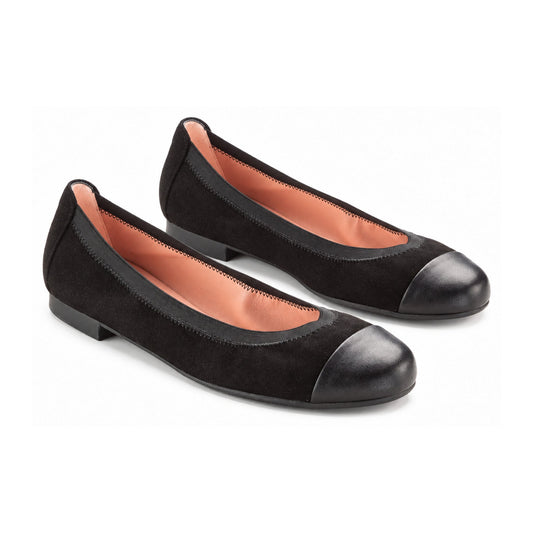 Teens Black Suede Leather Slip On Shoe