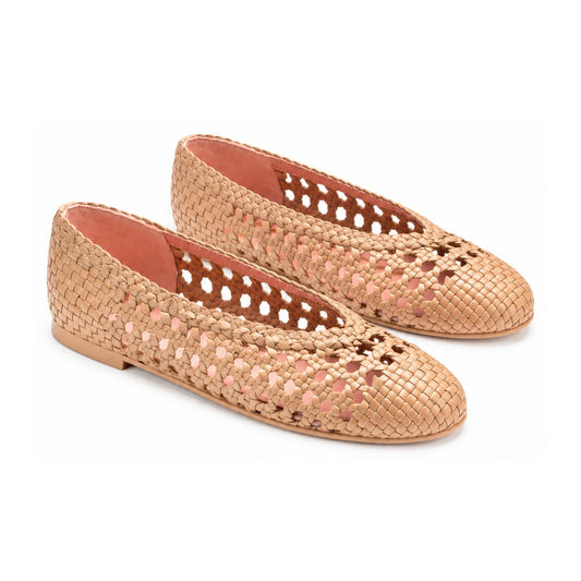 Rose Leather Summer Net Shoe