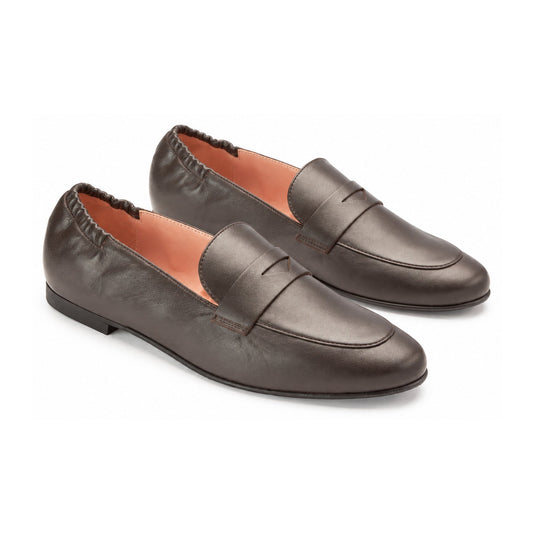 Brown Soft Leather Flat Loafer for Teen/Women by Pretty Ballerinas