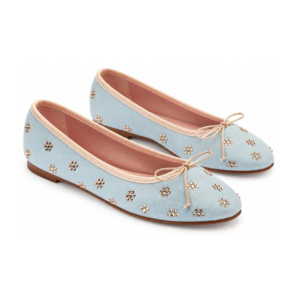 Blue Soft Leather Flats for Teen/Women by Pretty Ballerinas