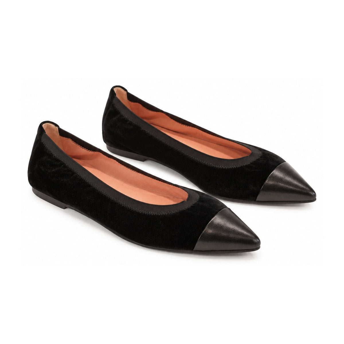Black Velvet Flats for Teen/Women by Pretty Ballerinas