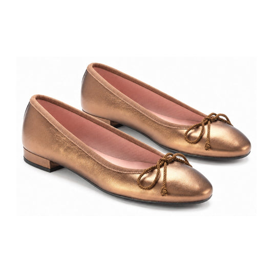 Rust Soft Leather Flats for Teen/Women by Pretty Ballerinas