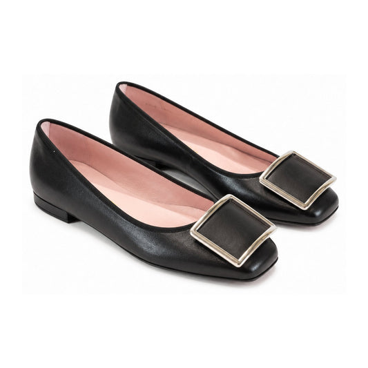 Black Soft Leather Flats for Teen/Women by Pretty Ballerinas