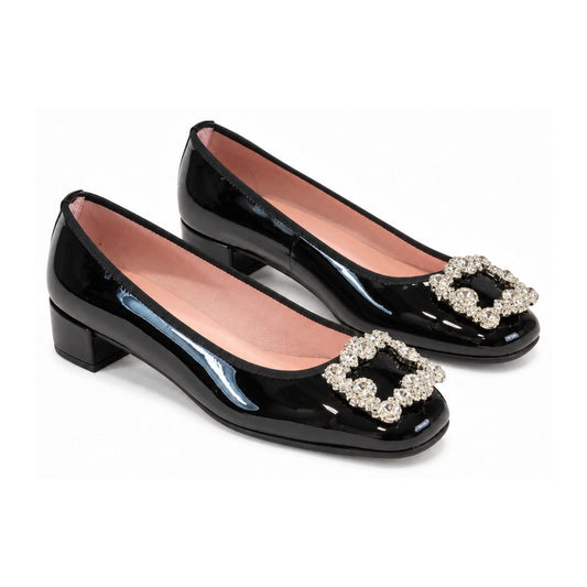 Black Patent Leather Heel for Teen/Women by Pretty Ballerinas