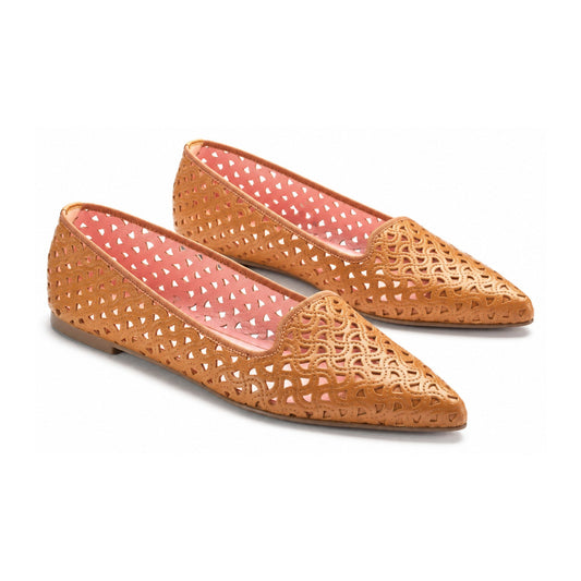 Tan Soft Leather Flats for Teen/Women by Pretty Ballerinas