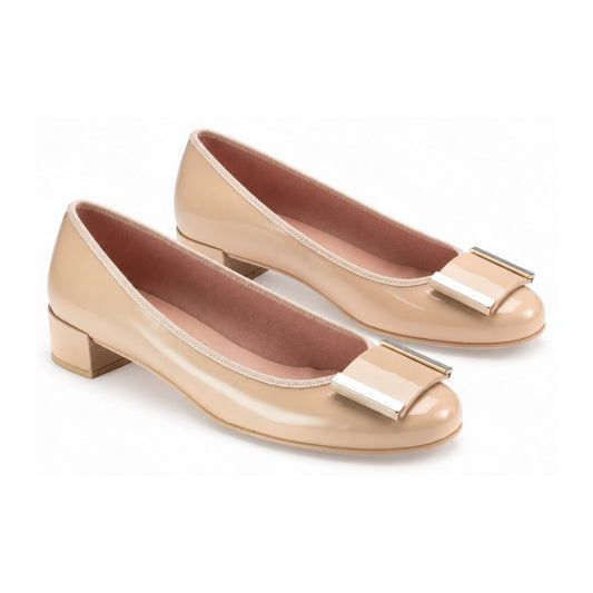 Blush Patent Leather Heel for Teen/Women by Pretty Ballerinas