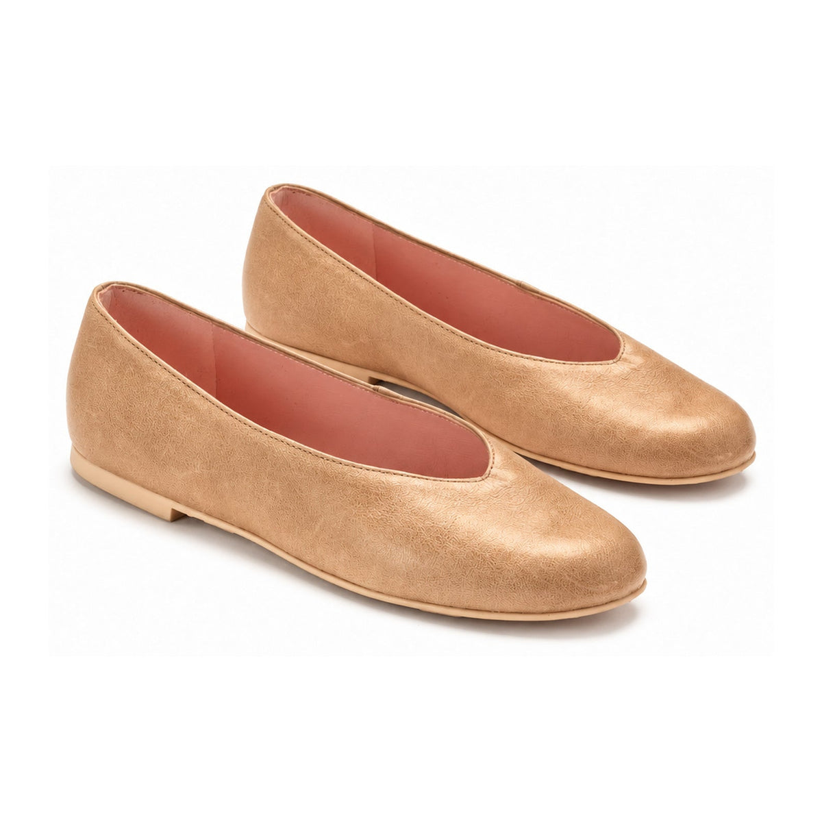 Beige Soft Leather Flats for Teen/Women by Pretty Ballerinas