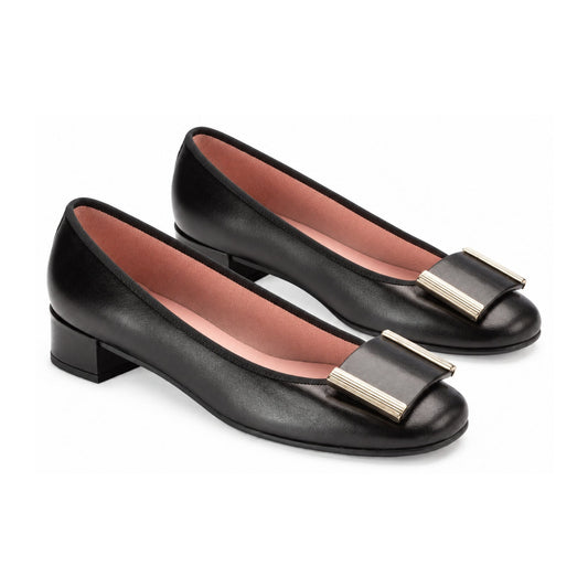 Black Soft Leather Heel for Teen/Women by Pretty Ballerinas