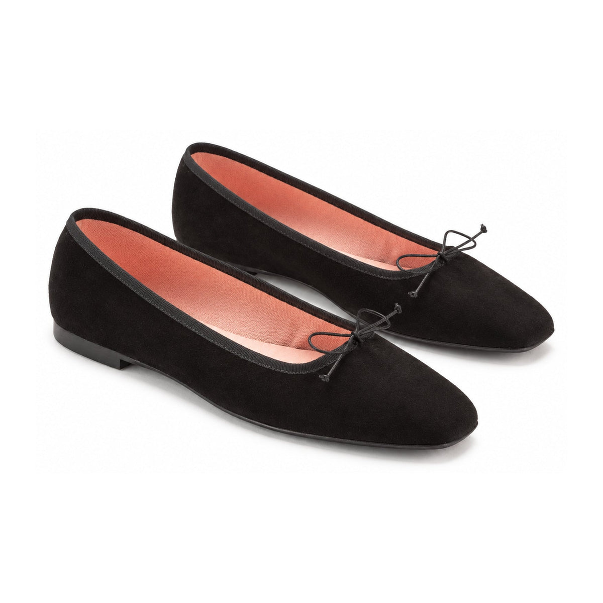 Black Suede Flats for Teen/Women by Pretty Ballerinas