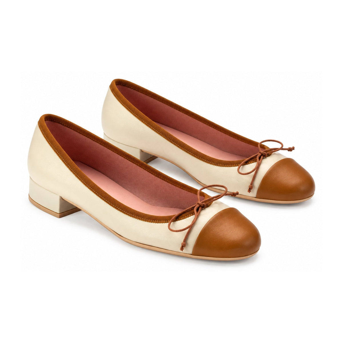 Beige Soft Leather Heel for Teen/Women by Pretty Ballerinas