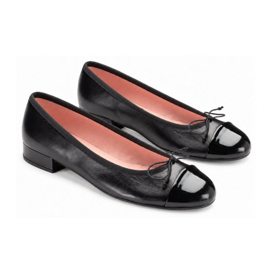Black Soft Leather Heel for Teen/Women by Pretty Ballerinas