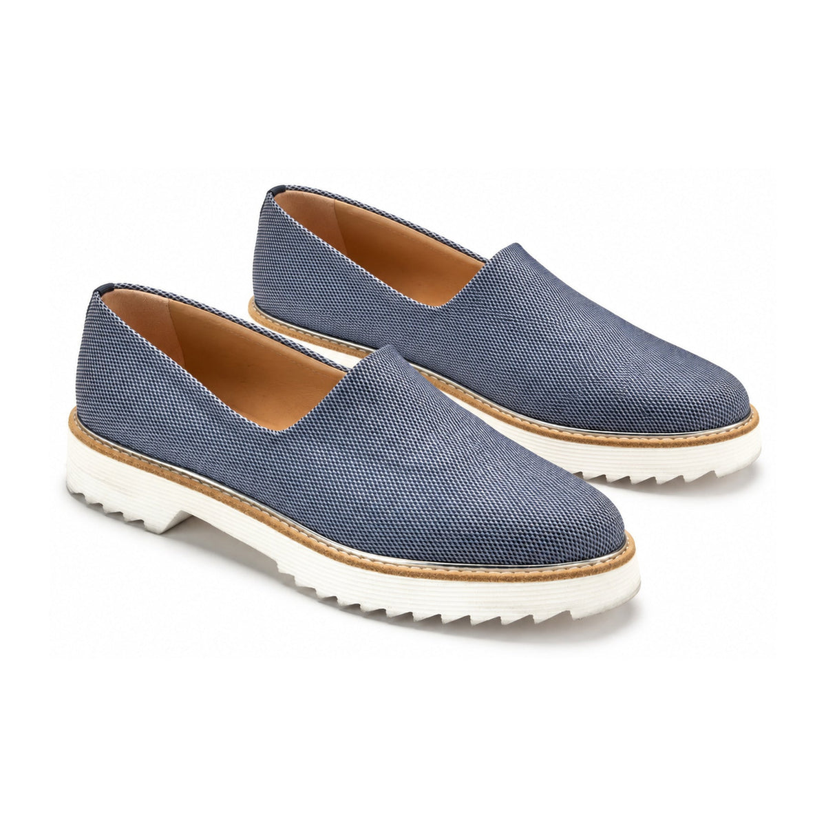 Blue Soft Leather Slip On for Teen/Women by Pretty Ballerinas