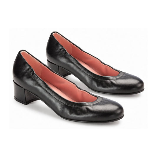 Black Soft Leather Heel for Teen/Women by Pretty Ballerinas