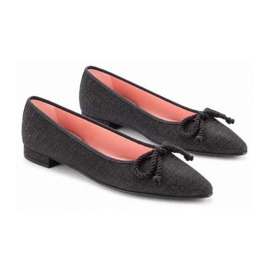 Black Glitzy Flats for Teen/Women by Pretty Ballerinas