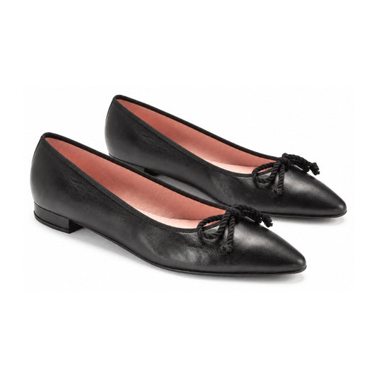 Black Soft Leather Flats for Teen/Women by Pretty Ballerinas