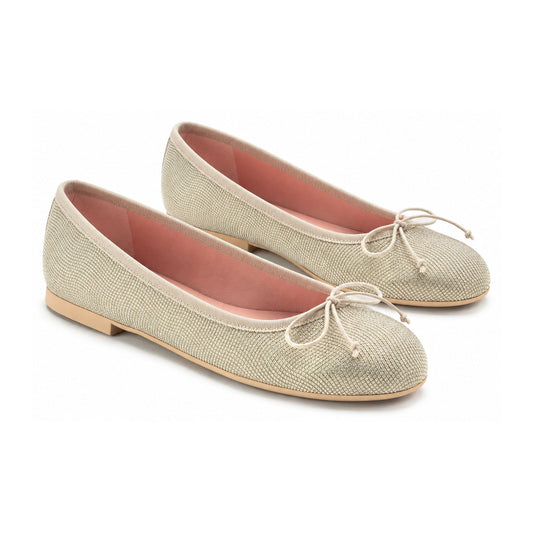 Gold Gallasia Teens Bow Shoe