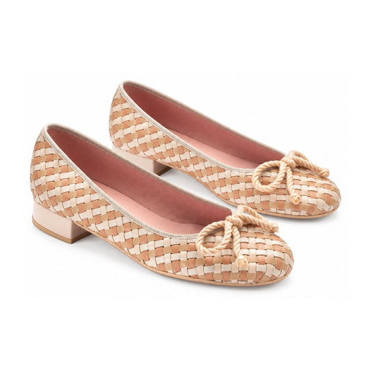 Beige Patent Leather Heel for Teen/Women by Pretty Ballerinas