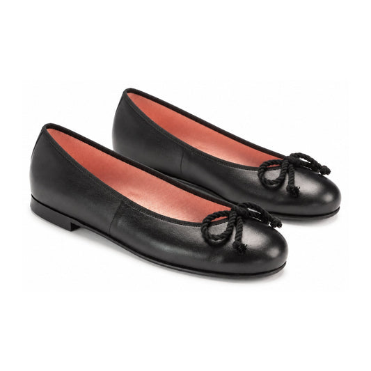 Black Soft Leather Flats for Teen/Women by Pretty Ballerinas