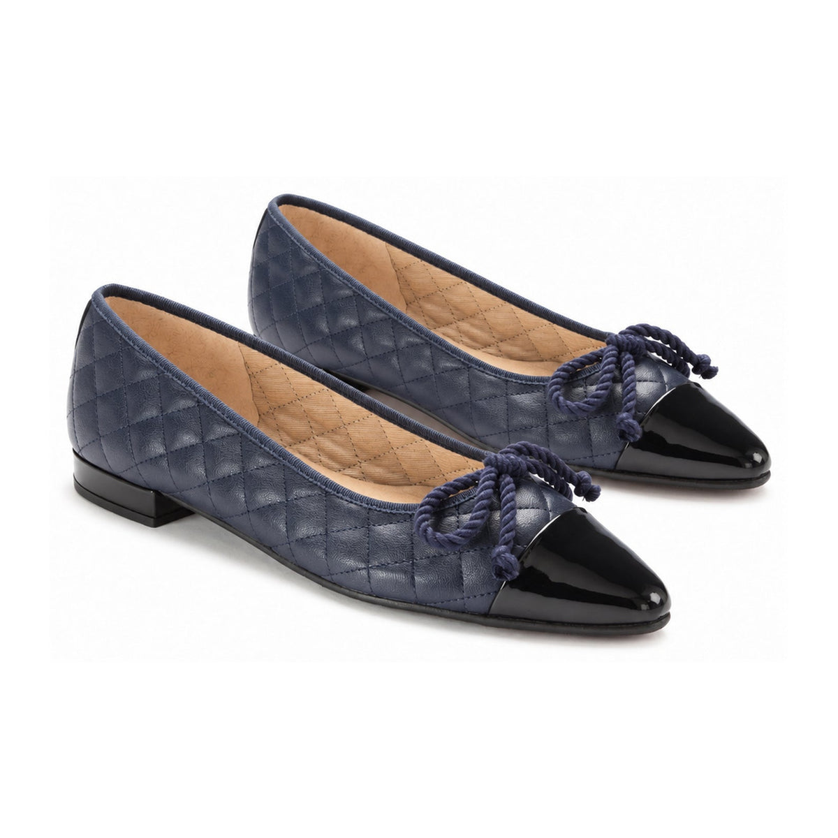 Navy Soft Leather Flats for Teen/Women by Pretty Ballerinas