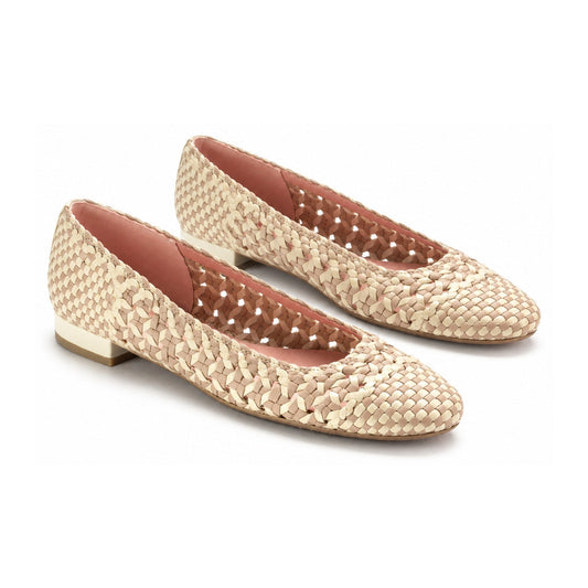 Beige Soft Leather Flats for Teen/Women by Pretty Ballerinas
