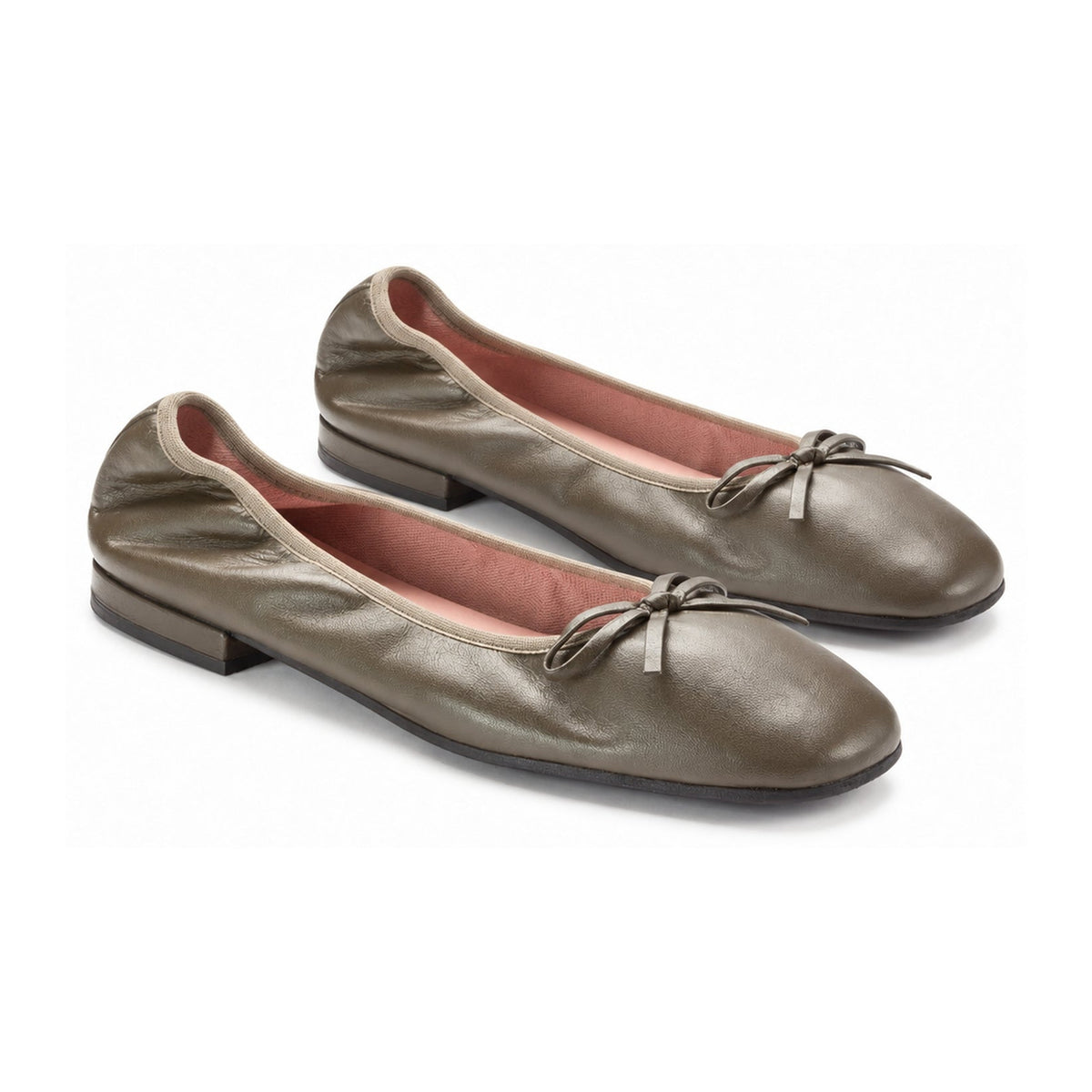 Green Soft Leather Flats for Teen/Women by Pretty Ballerinas