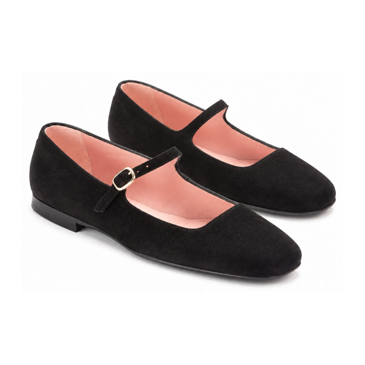 Black Suede Flats for Teen/Women by Pretty Ballerinas