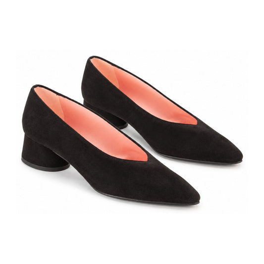 Black Suede Teens Heel