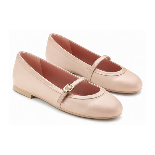 Rose Leather Girls Summer Bow Shoe