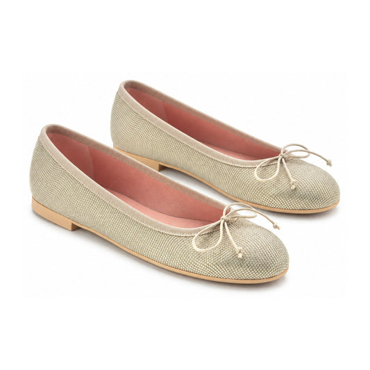 Gold Gallasia Teens Bow Shoe