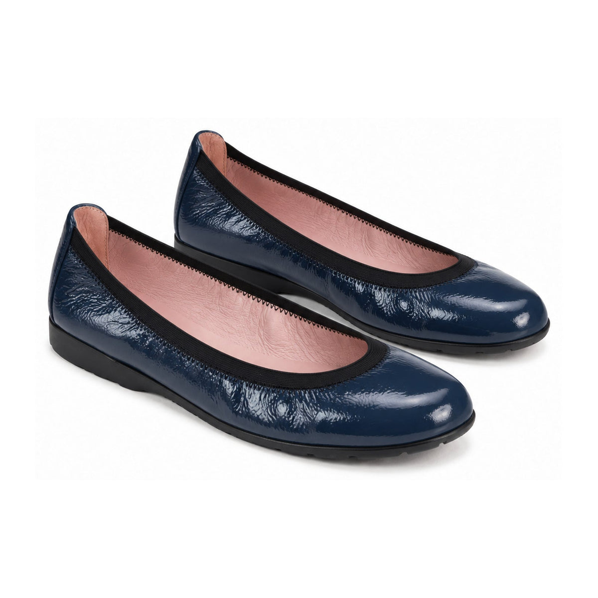 Blue Patent Leather Flats for Teen/Women by Pretty Ballerinas