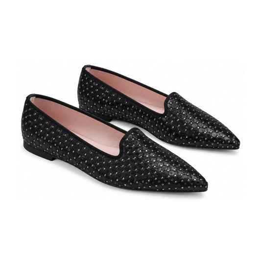 Black Micro Smoking Loafer for Teen/Women by Pretty Ballerinas