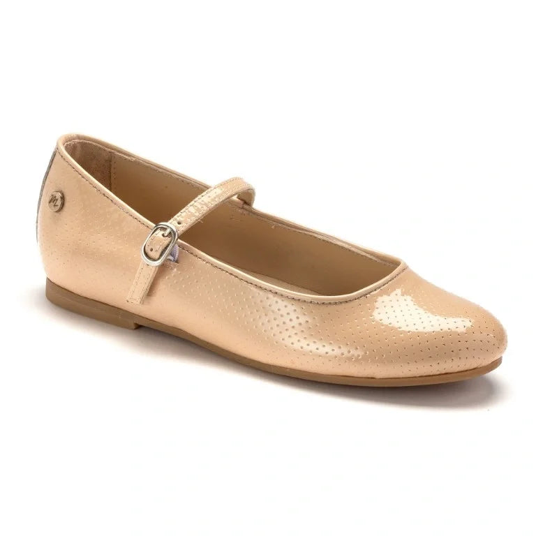 Blush Patent Leather Strap for Girl by Manuela de Juan - Dressy Mary Jane Shoes