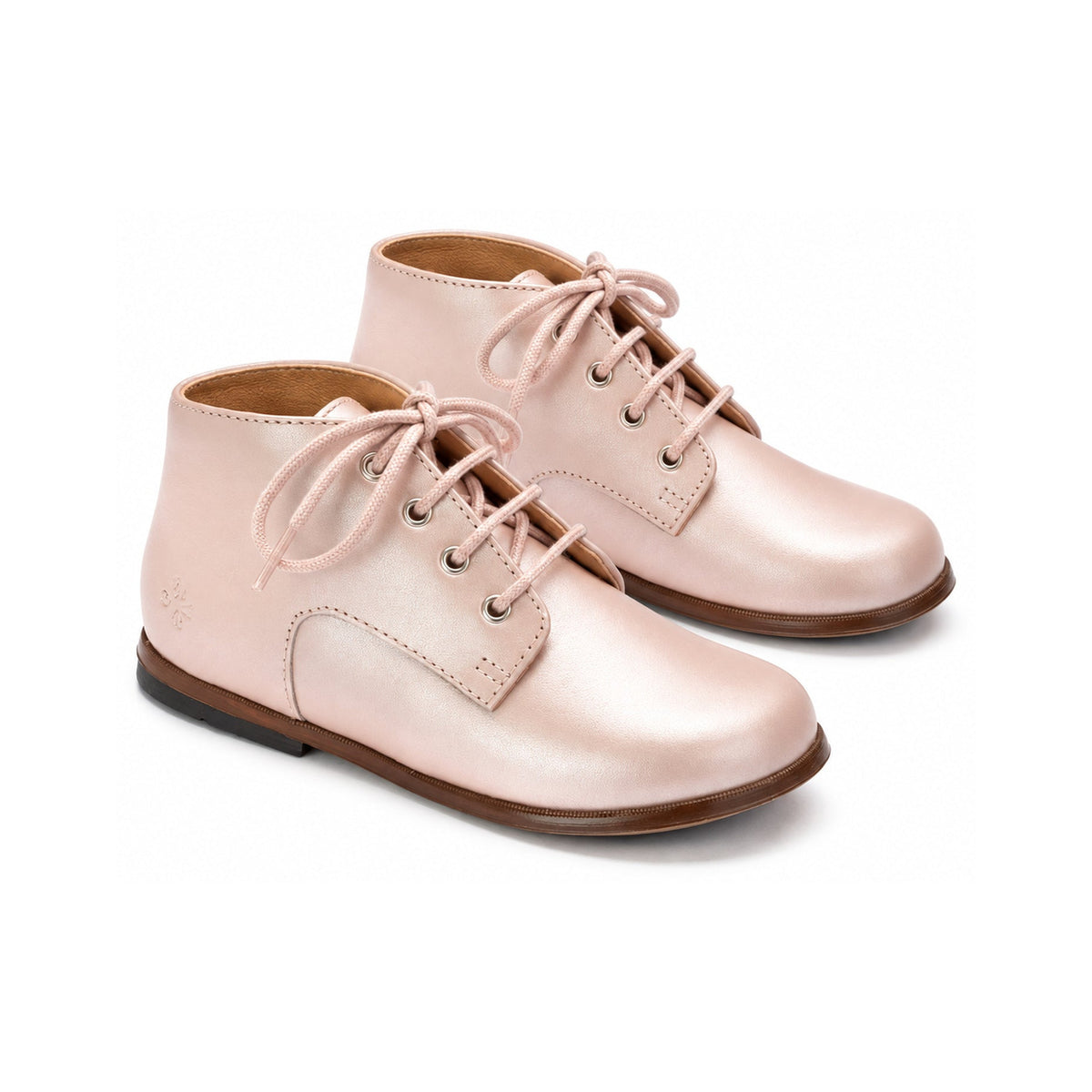 Pink Leather Toddler High Shoe