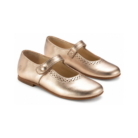 Gold Leather Toddlers MaryJane Dressy