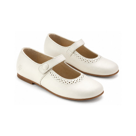 Off White Leather Toddlers MaryJane
