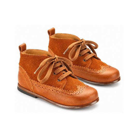 Tan Leather Toddler Bootie