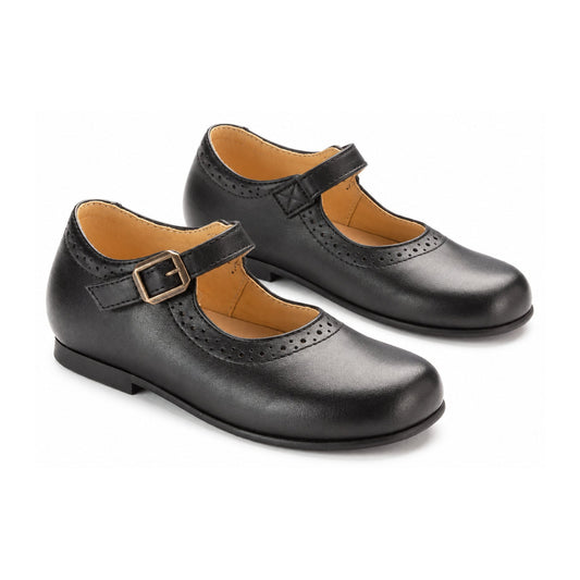 Black Soft Leather Strap for Girl by Young Soles
